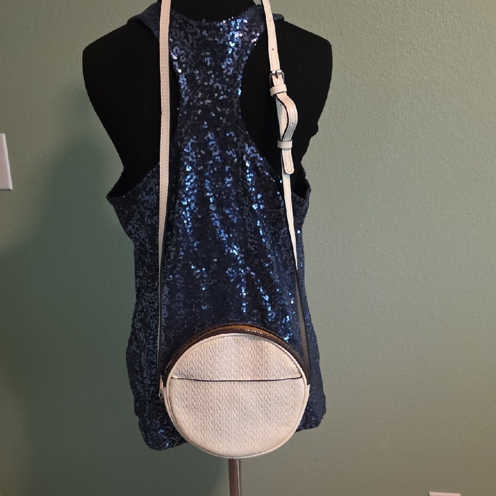 Patricia Nash Cream Round Crossbody Bag